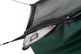 Close-up of hammock corner showing insulation and double-bottom.