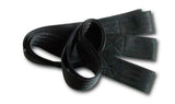 Photo of black polyester webbing straps that are one and a half inches wide.